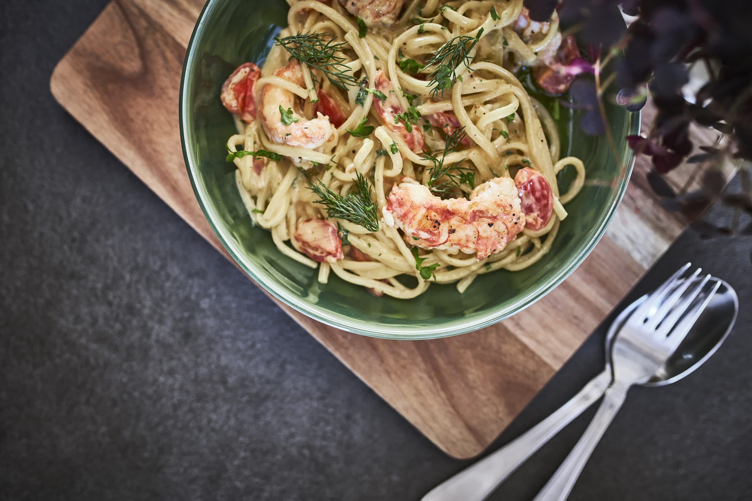 Creamy lemon pasta with langoustine tails - Læsø fisk